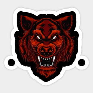 wolf face illustration perfect for design Sticker